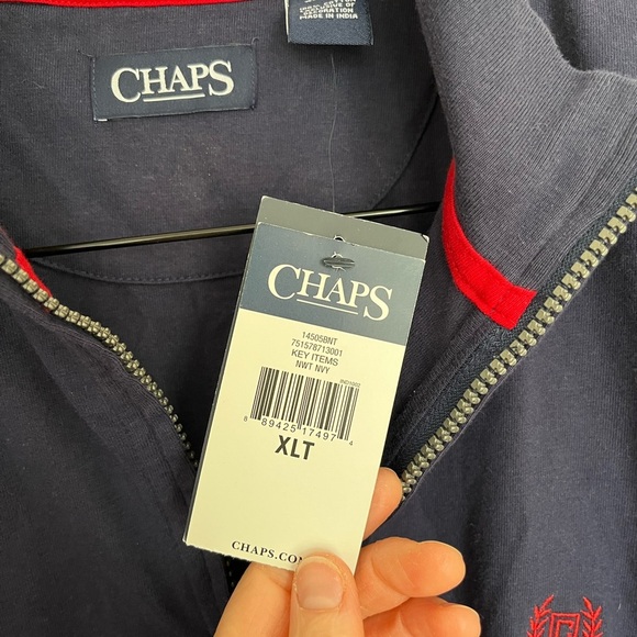 NWT Chaps big and tall Men's Navy Blue Long Sleeve Shirt XLT - Picture 4 of 5